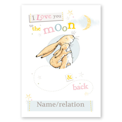 Guess How Much I Love You to the moon and back card - A5 Greeting Card