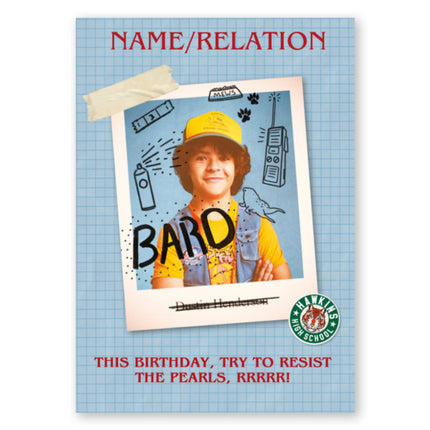 Strange Things Personalised Dustin Birthday Card - A5 Greeting Card