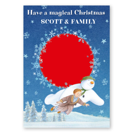 The Snowman Any Name and Image Christmas Card - A5 Greeting Card