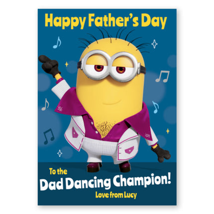 Minions Personalised Father's Day Card - A5 Greeting Card
