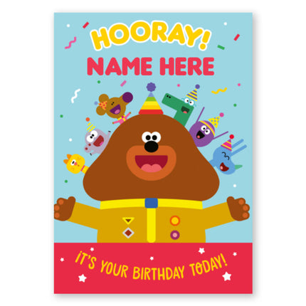 Hey Dugee Hooray Any Name - A5 Greeting Card