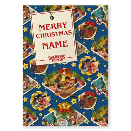 Stranger Things Any Name Christmas Card - A5 Greeting Card
