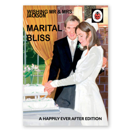 Ladybird Books For Grown Ups Personalised Wedding Card - A5 Greeting Card