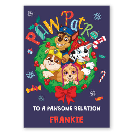 Paw Patrol Any Name/Relation Christmas Card - A5 Greeting Card
