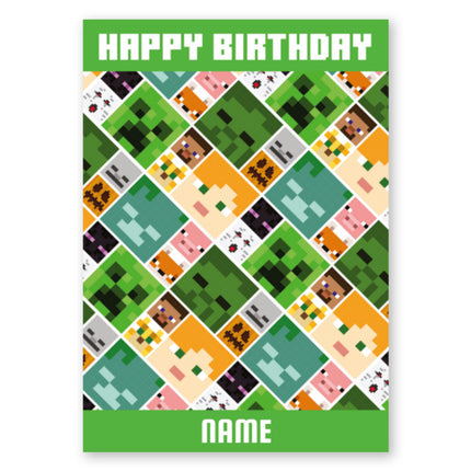 Personalised Birthday Card, Minecraft Official Product