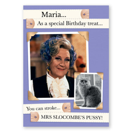 Are You Being Served Personalised Mrs Slocombe Birthday Card - A5 Greeting Card