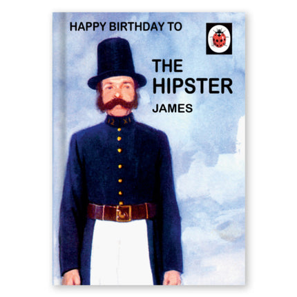 Ladybird Books For Grown Ups Personalised Hipster Birthday Card - A5 Greeting Card